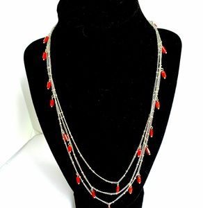 TALBOTS NWT triple strand necklace
